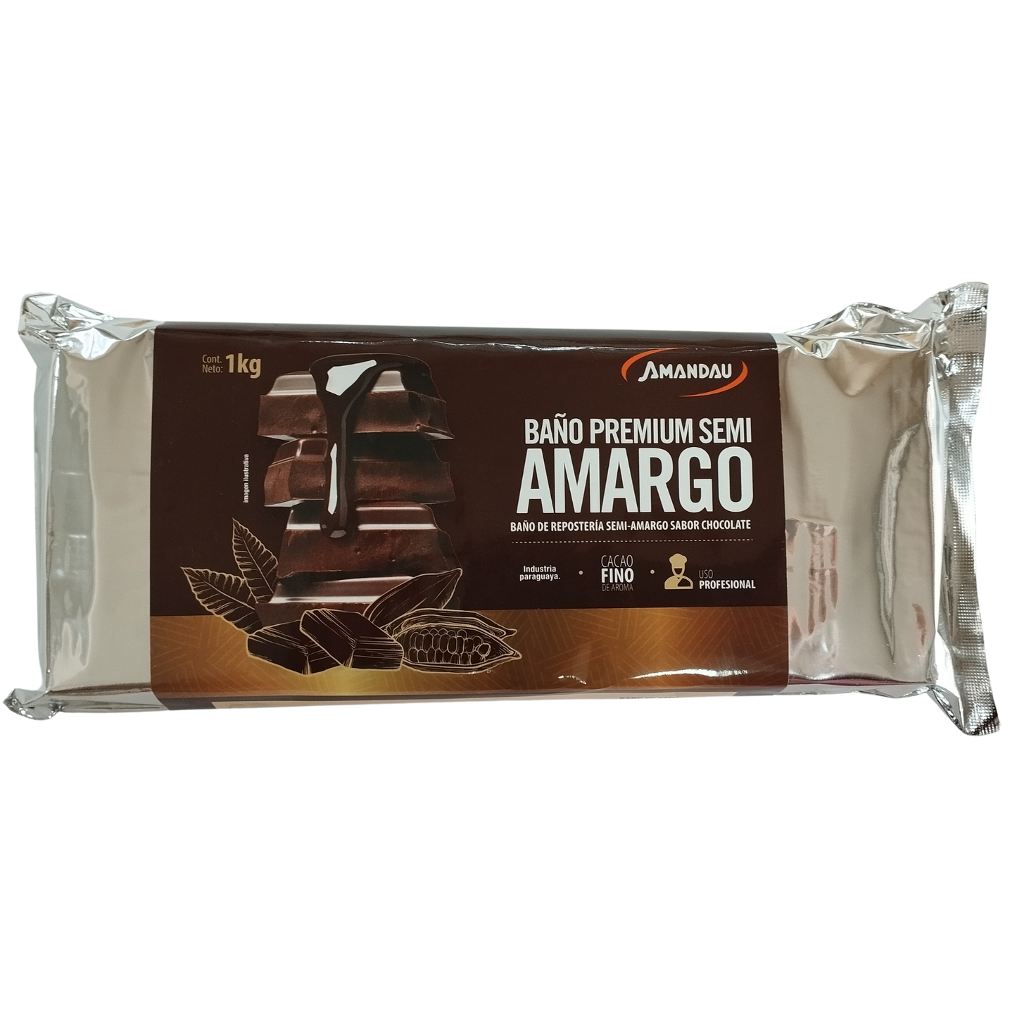 Chocolate Barra Premium 1kg Semi Amargo